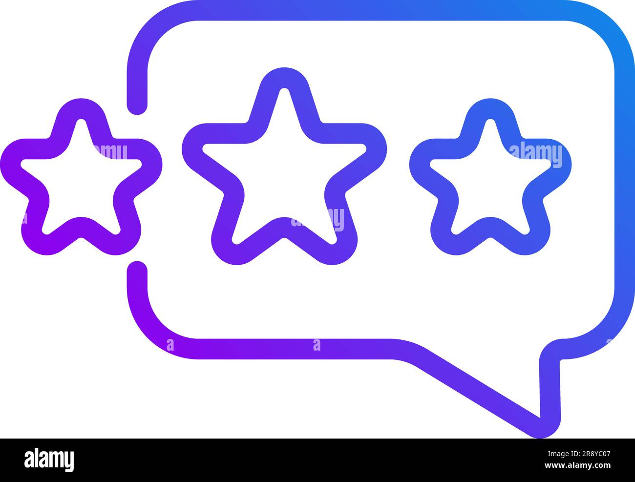 Customer feedback pixel perfect gradient linear vector icon Stock Vector