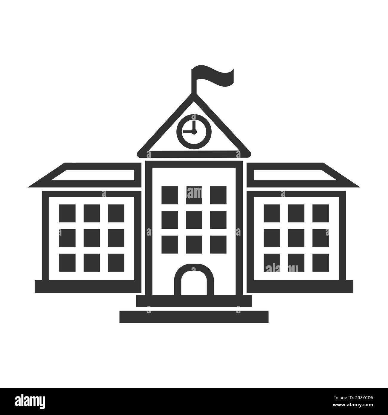 School building icon. Vector illustration Stock Vector