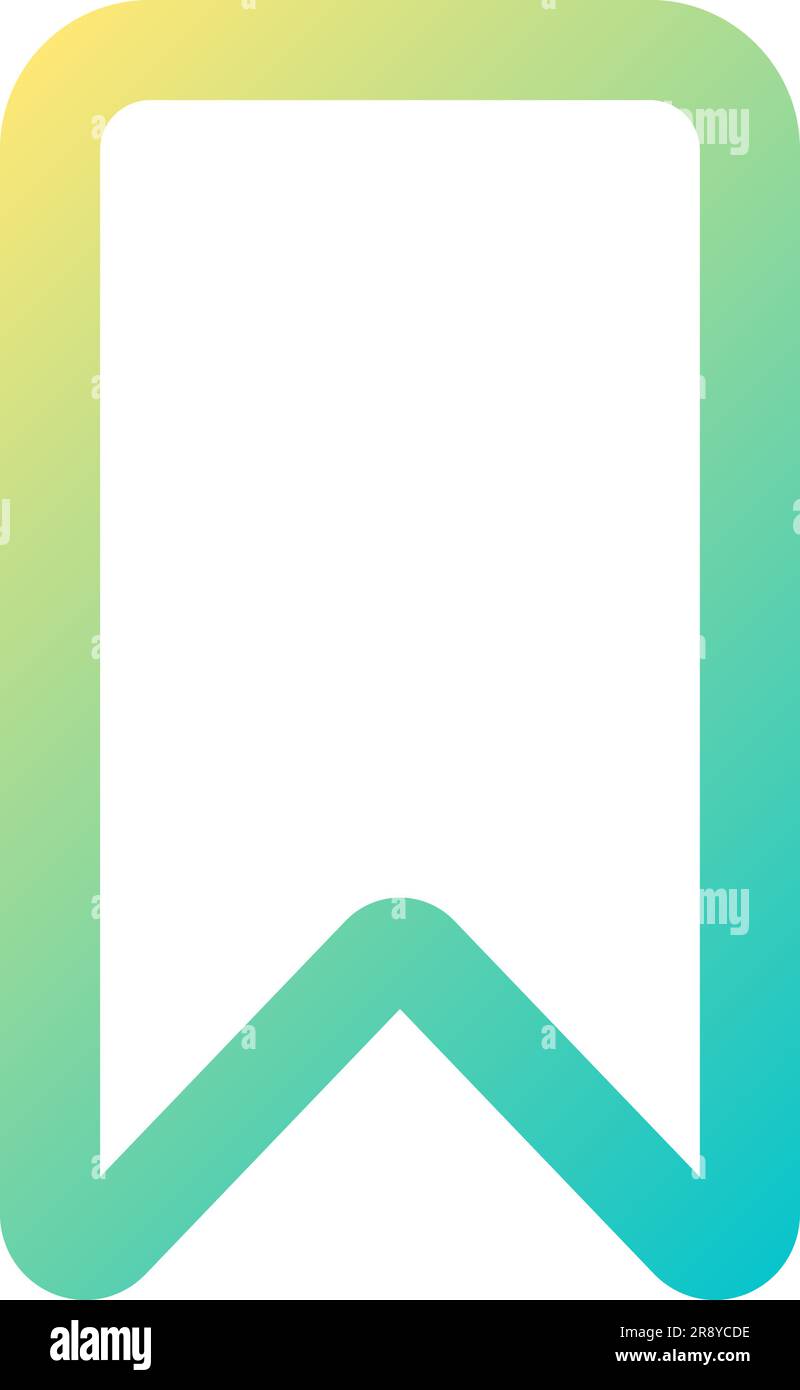 Bookmark pixel perfect gradient linear ui icon Stock Vector