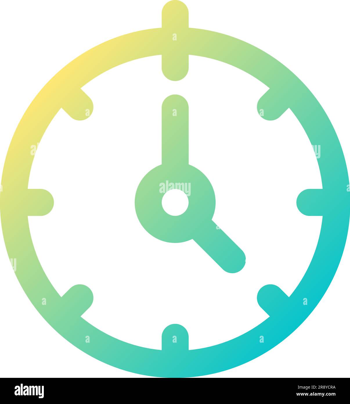 Stopwatch pixel perfect gradient linear ui icon Stock Vector