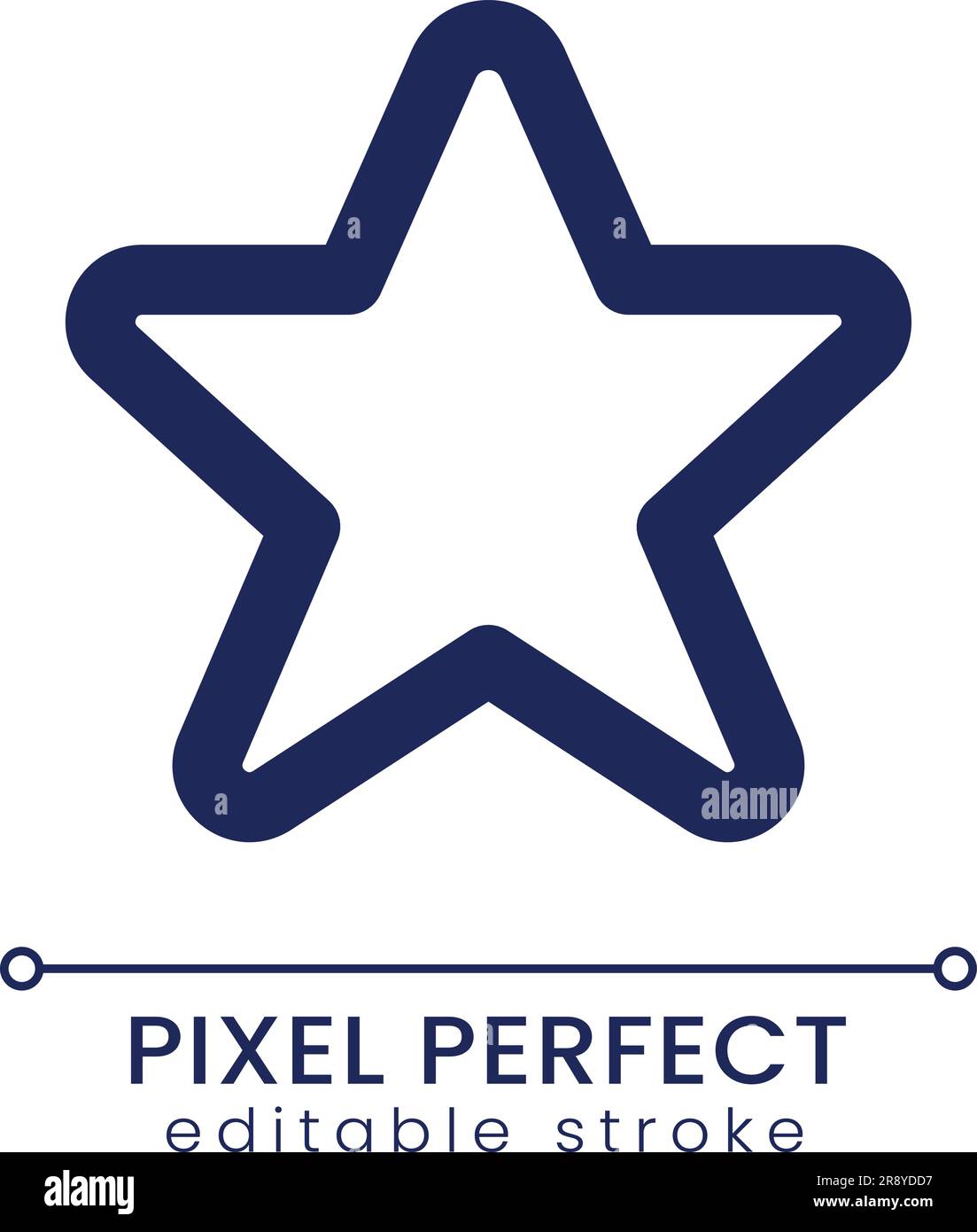 Star pixel perfect linear ui icon Stock Vector