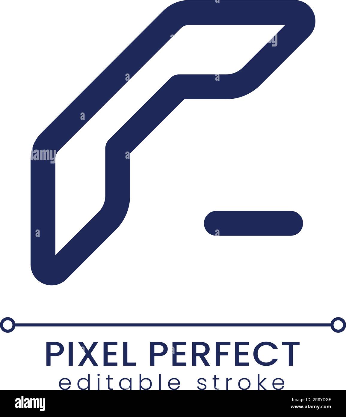 Delete contact pixel perfect linear ui icon Stock Vector