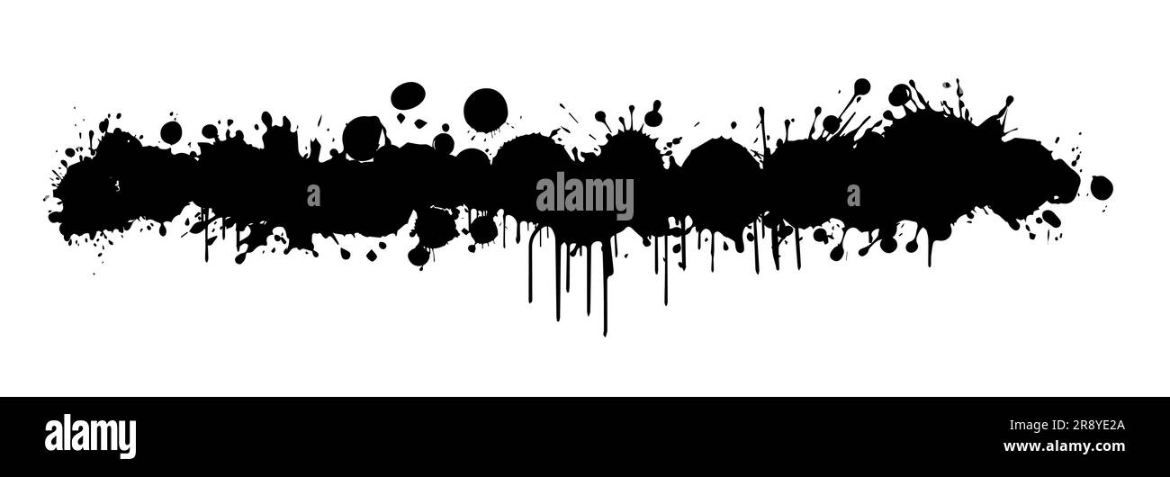Long black blob, brush stroke. Vector illustration Stock Vector Image & Art Alamy