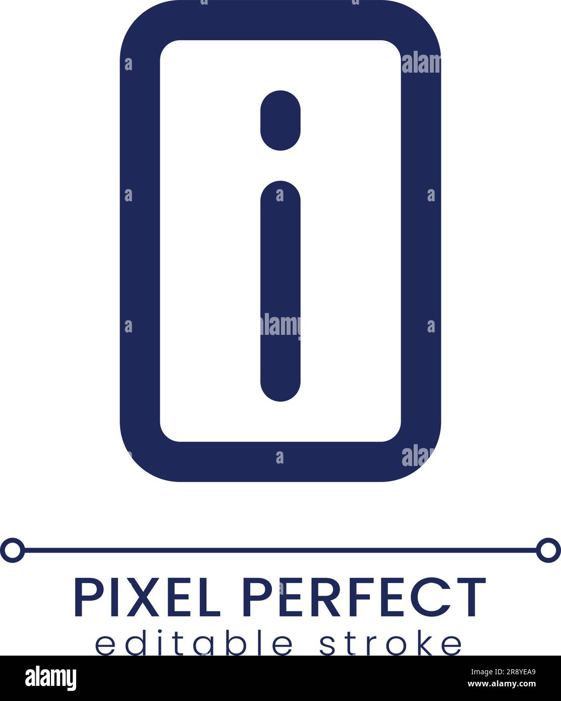 Information pixel perfect linear ui icon Stock Vector