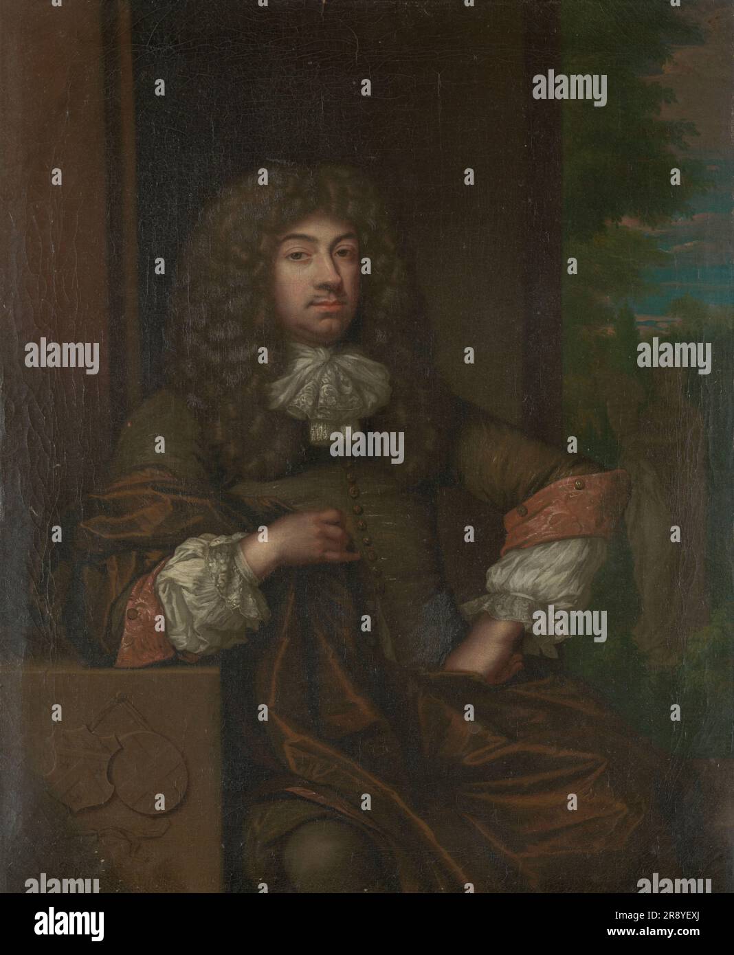 Portrait of Jan Boudaen Courten (1635-1716), lord of St. Laurens, Schellach and Popkensburg, Judge and alderman of Middelburg, 1690-1753. Stock Photo