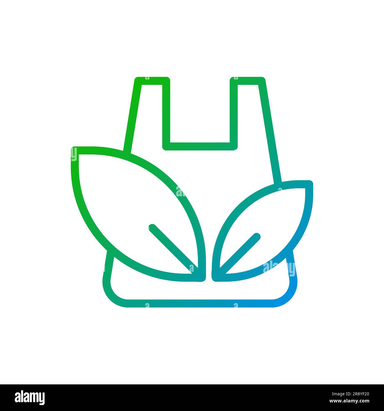 Eco bag pixel perfect gradient linear vector icon Stock Vector