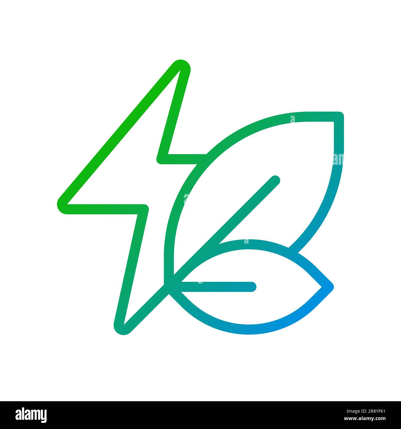 Electric energy pixel perfect gradient linear vector icon Stock Vector