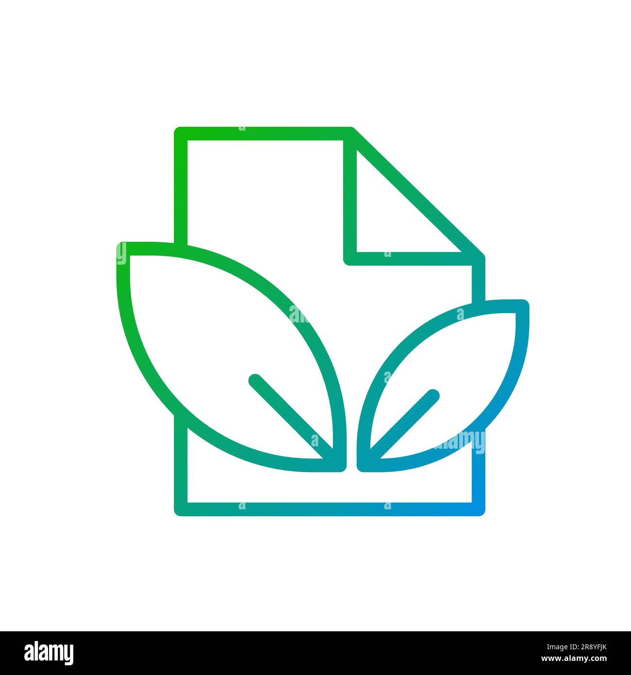 Paper recycling pixel perfect gradient linear vector icon Stock Vector
