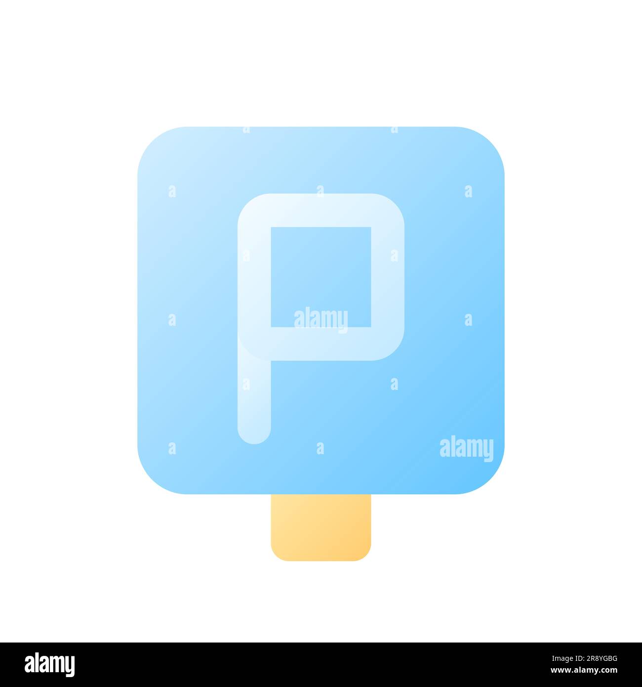 Parking space pixel perfect flat gradient color ui icon Stock Vector