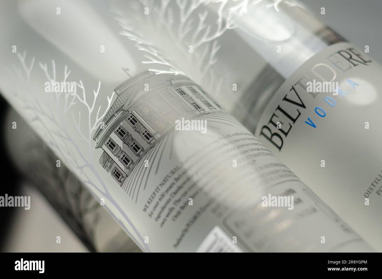 Bottles of Belvedere vodka Stock Photo - Alamy