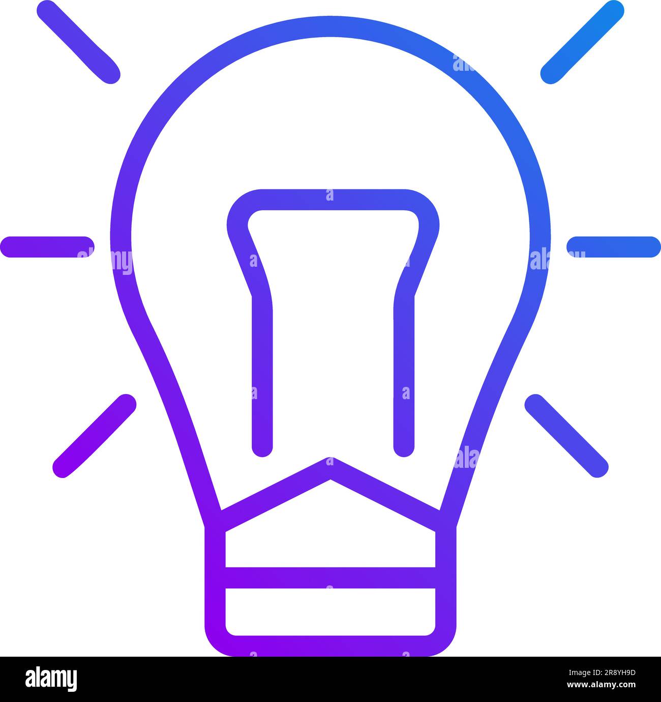 Light bulb pixel perfect gradient linear vector icon Stock Vector