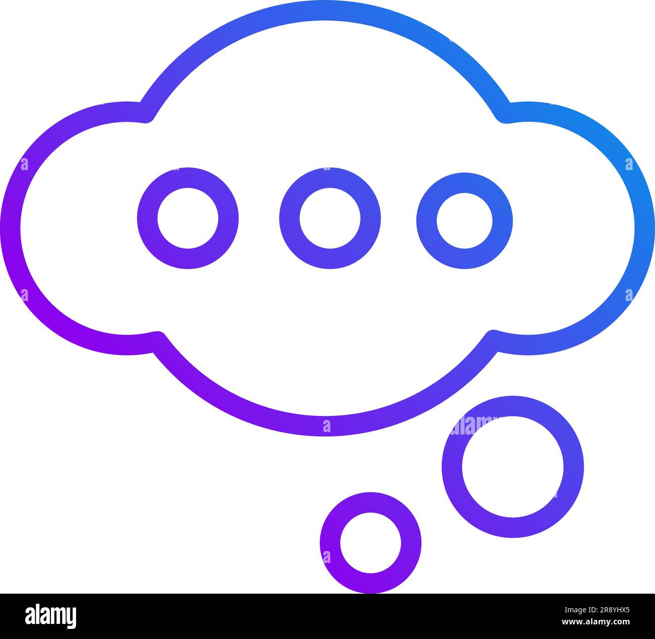 Thinking pixel perfect gradient linear vector icon Stock Vector