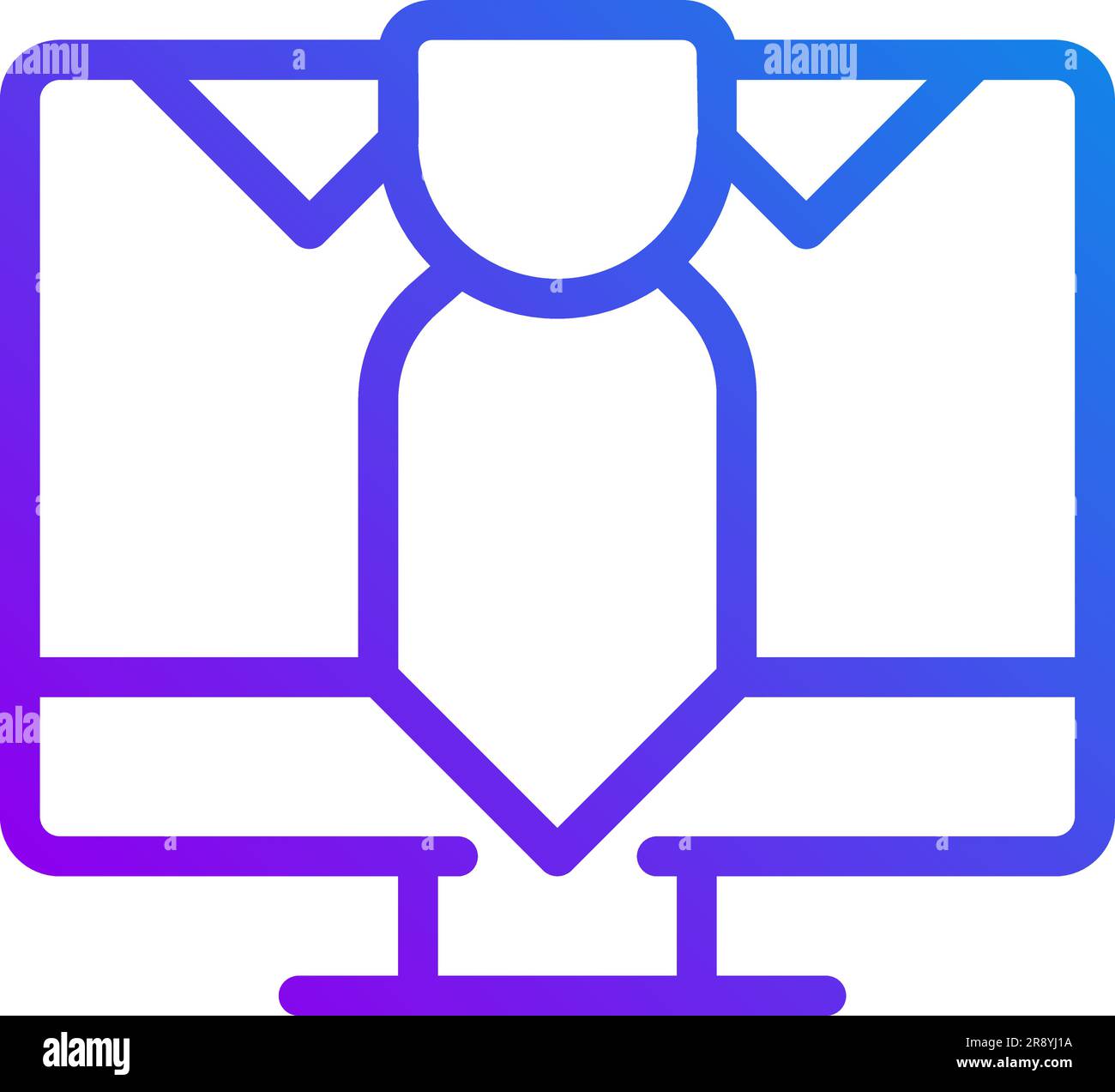 Business online pixel perfect gradient linear vector icon Stock Vector