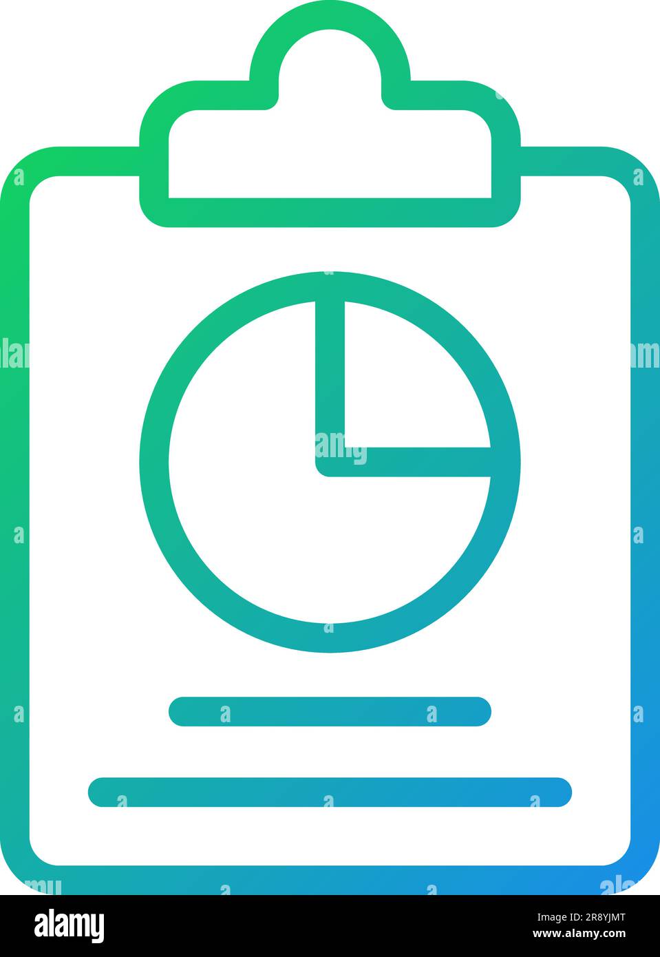 Clipboard and chart pixel perfect gradient linear vector icon Stock Vector
