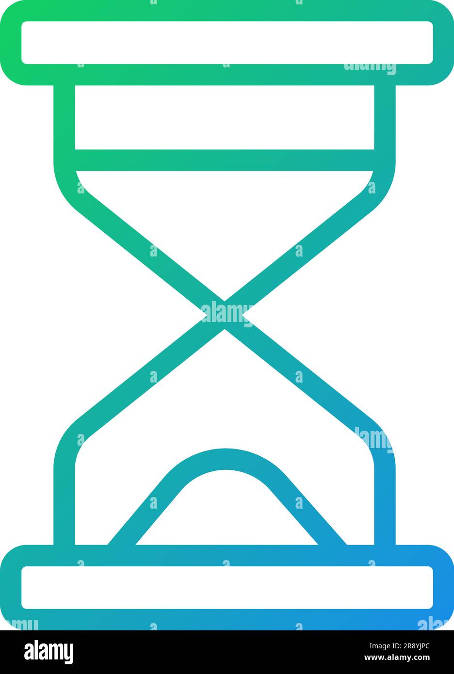 Hourglass pixel perfect gradient linear vector icon Stock Vector