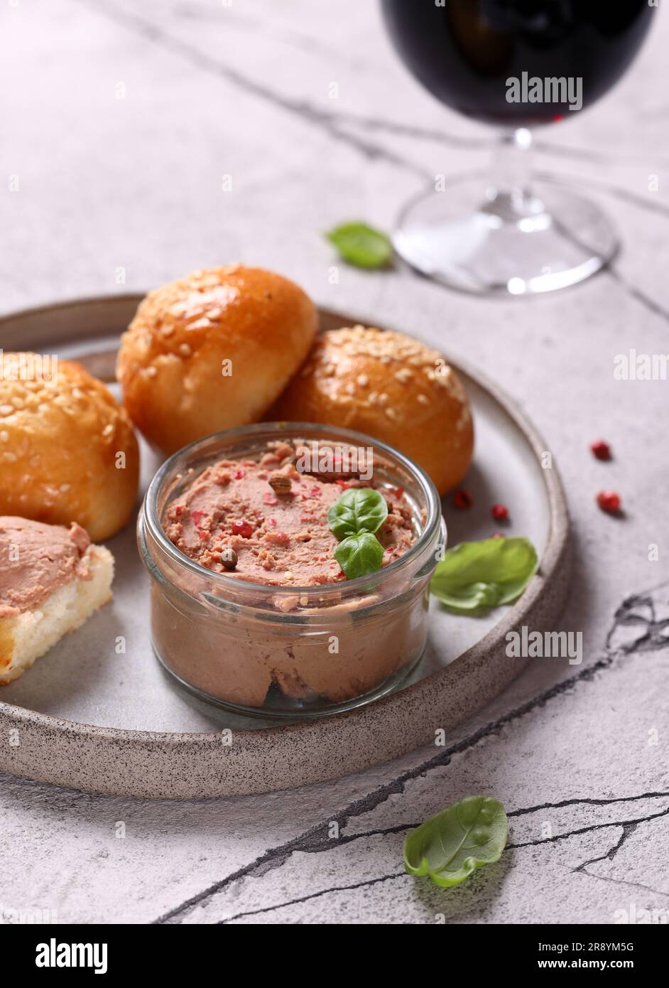 chicken liver pate appetizer for wine Stock Photo Alamy
