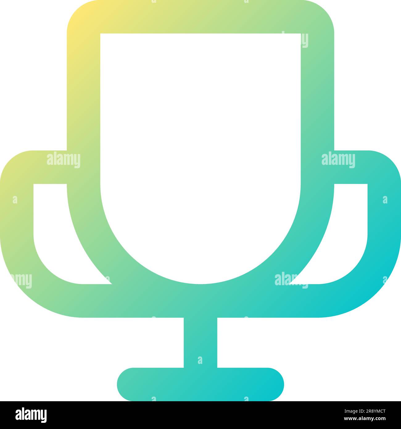 Champion cup pixel perfect gradient linear ui icon Stock Vector
