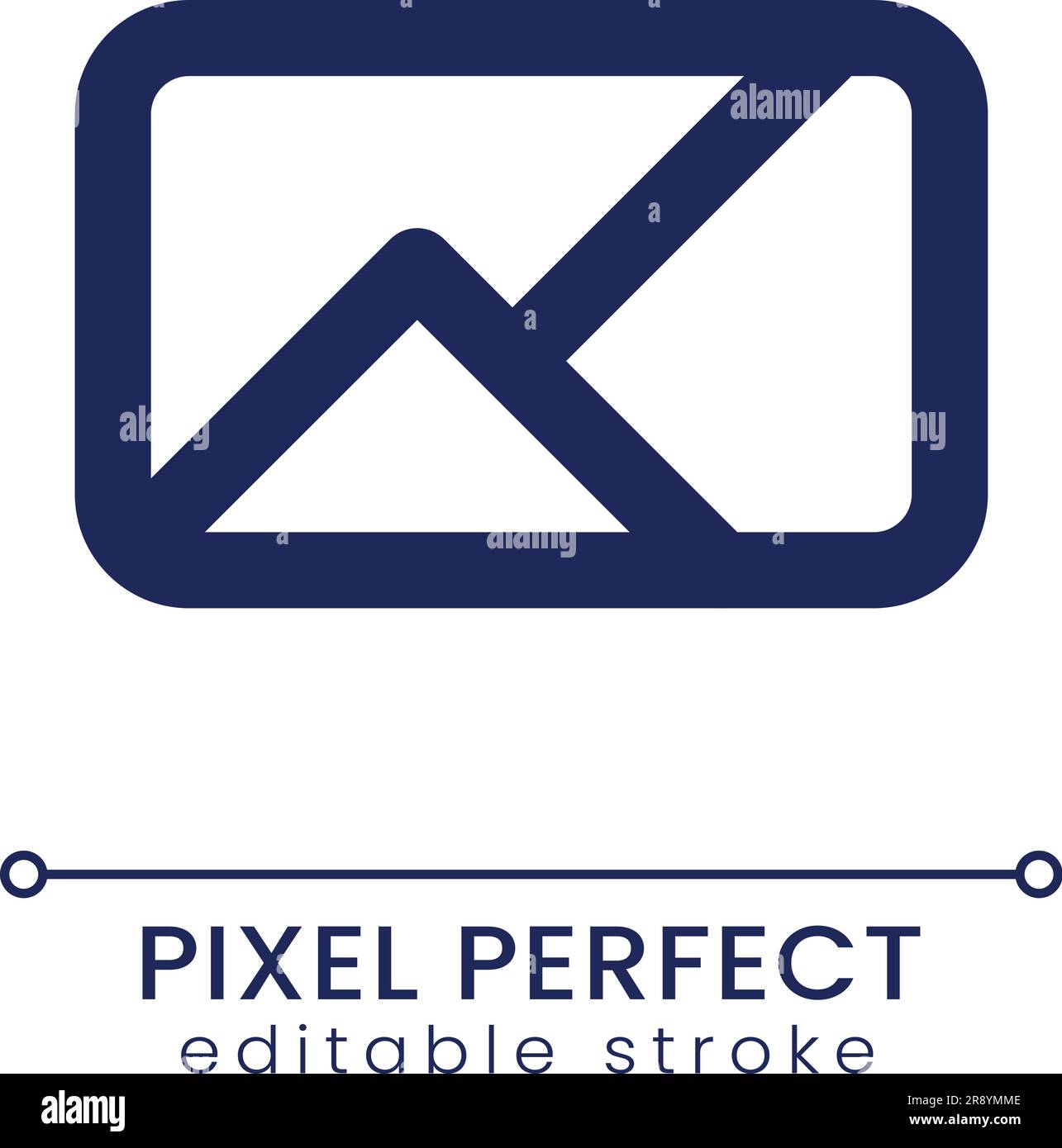 Image pixel perfect linear ui icon Stock Vector