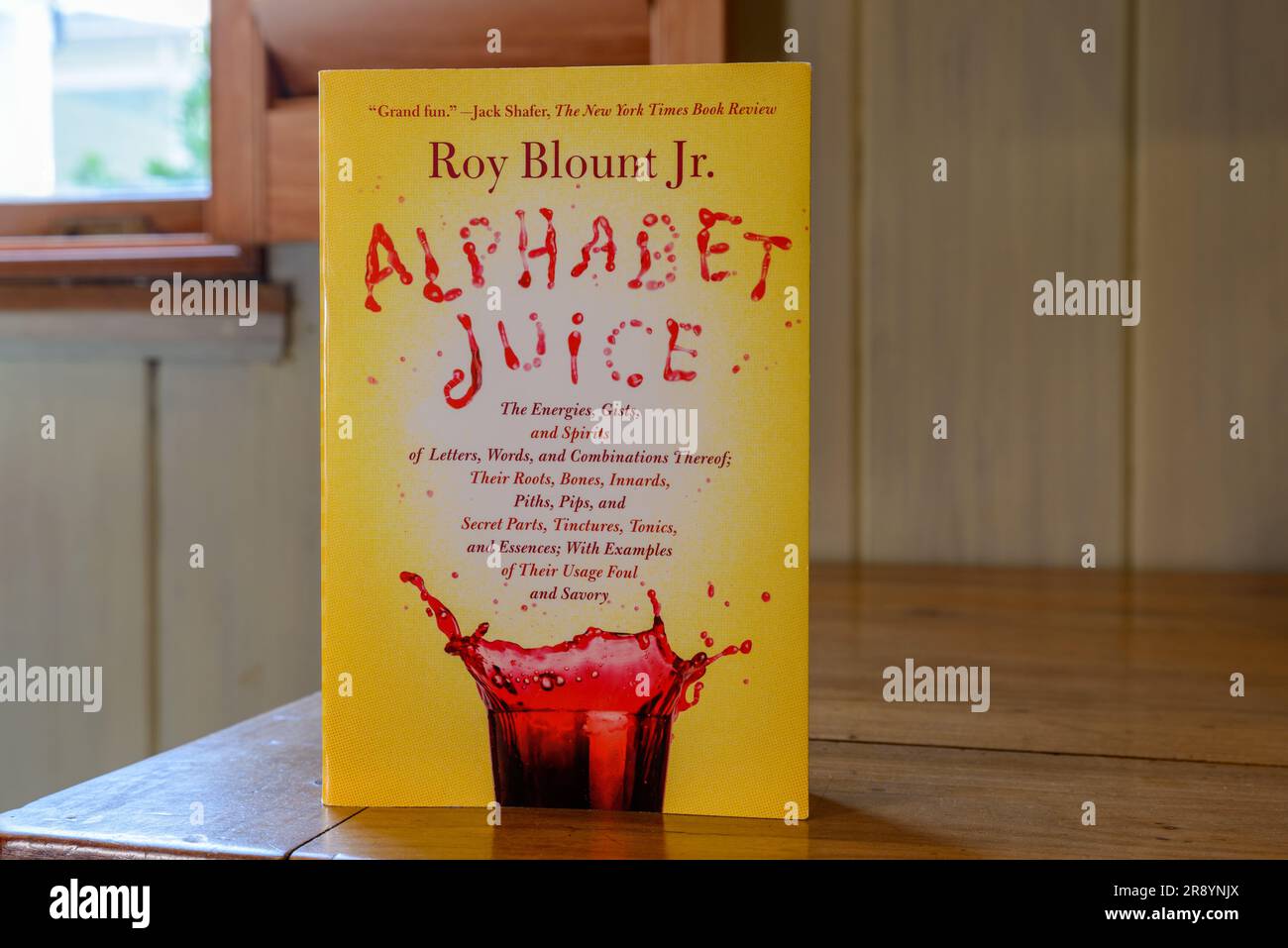 NEW ORLEANS, LA, USA - JUNE 19, 2023: Front of 'Alphabet Juice,' a book by Roy Blount Jr. Stock Photo