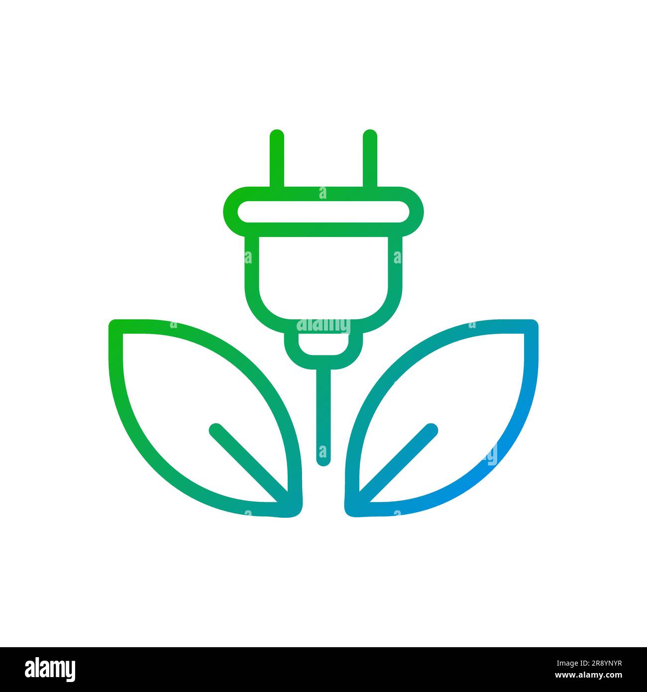 Clean energy pixel perfect gradient linear vector icon Stock Vector