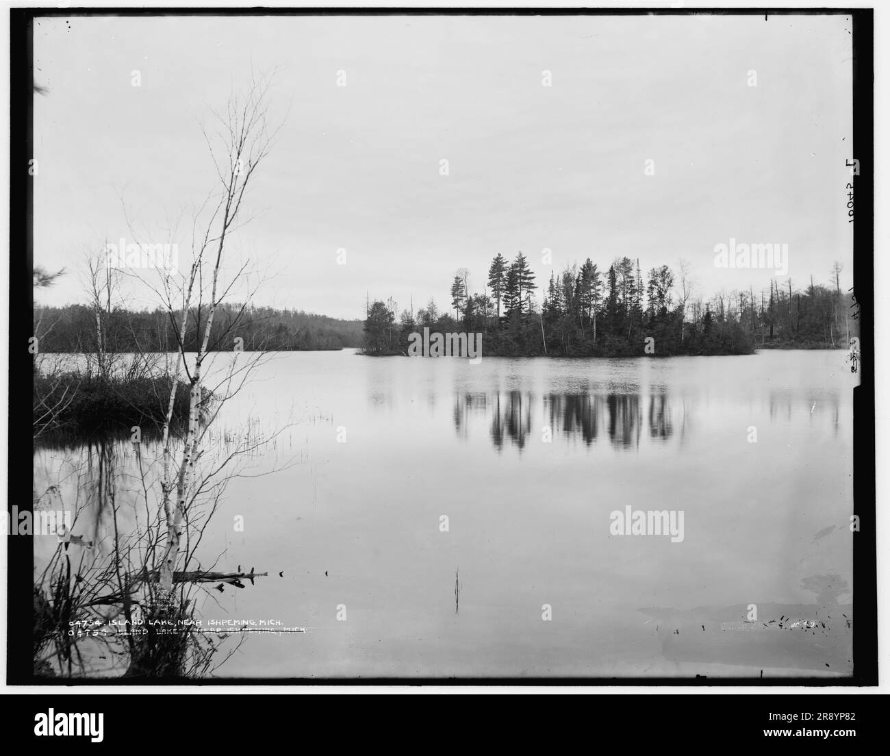 Island Lake near Ishpeming, Mich., c1898 Stock Photo - Alamy