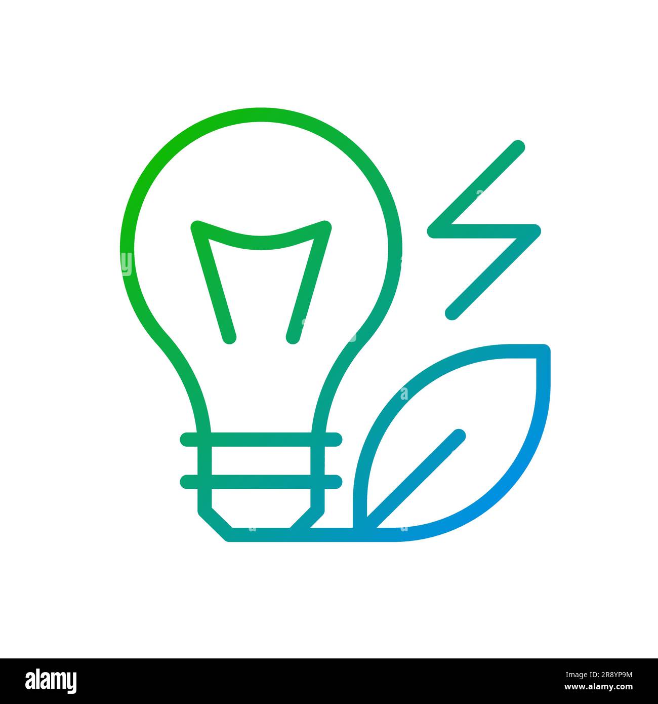 Renewable electric power source pixel perfect gradient linear vector icon Stock Vector
