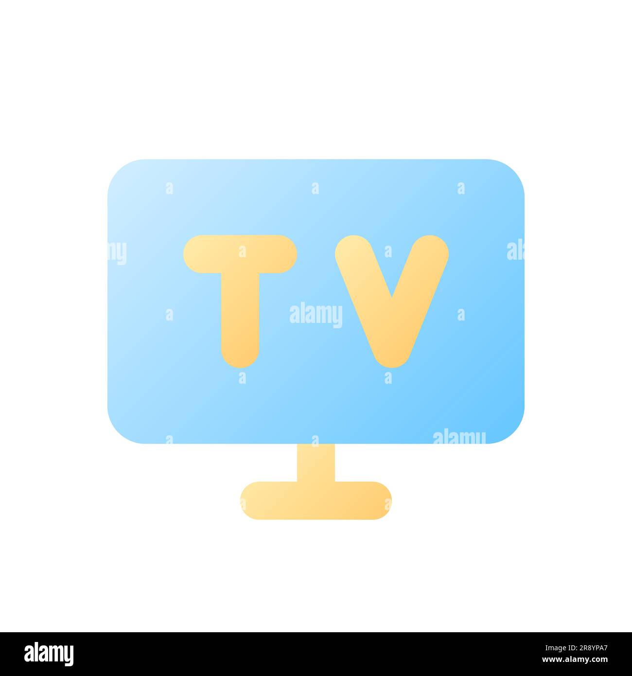 Television pixel perfect flat gradient color ui icon Stock Vector