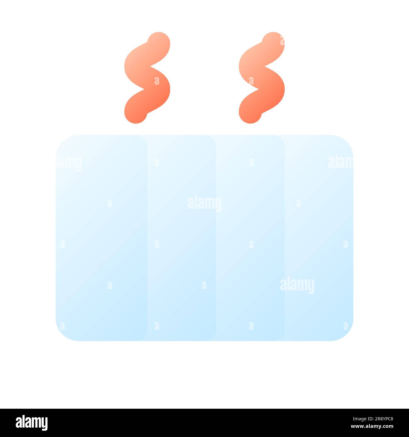 Electric heater pixel perfect flat gradient color ui icon Stock Vector