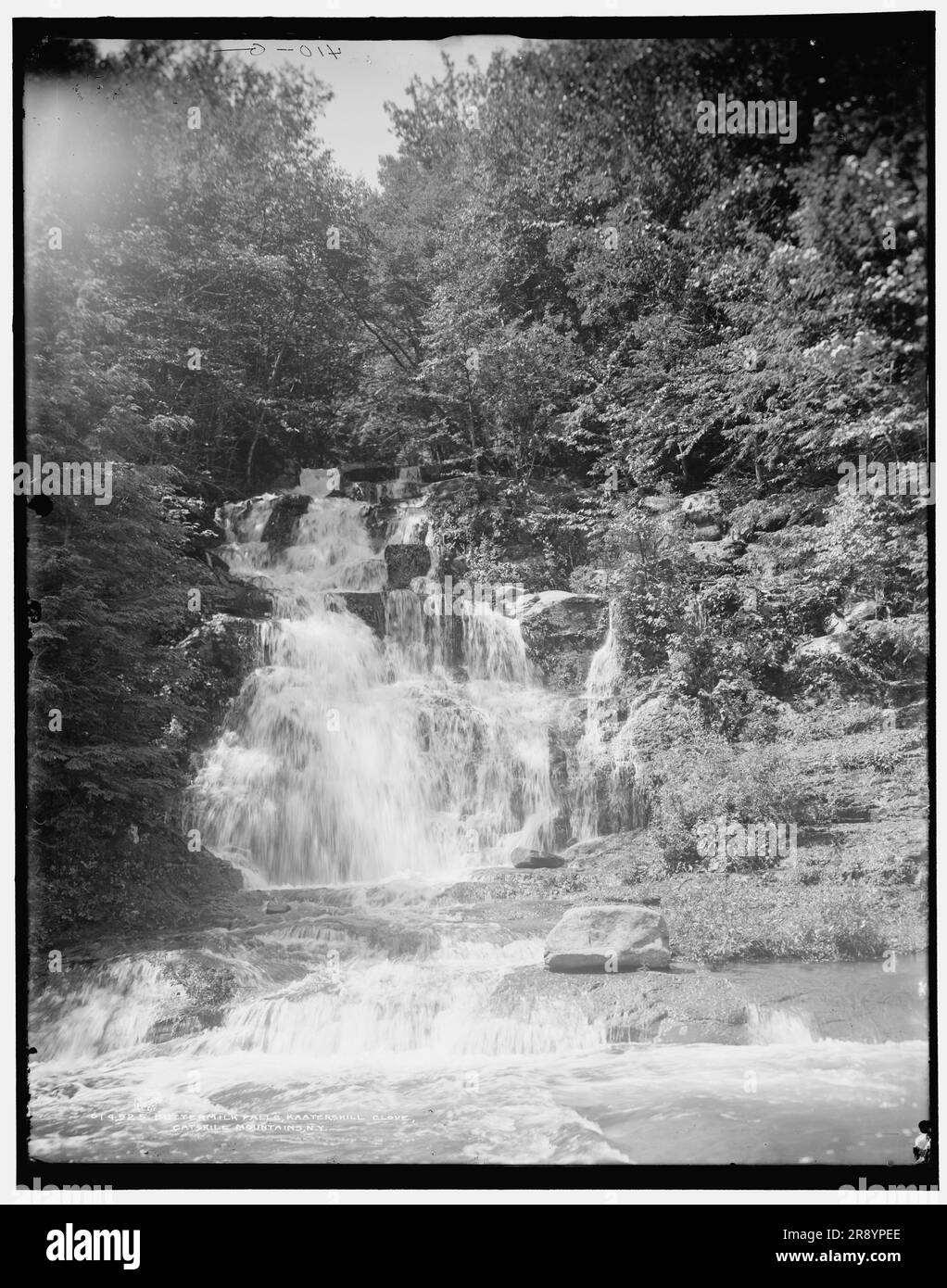 Buttermilk Falls, Kaaterskill Clove, Catskill Mountains, N.Y., (1902?). Stock Photo