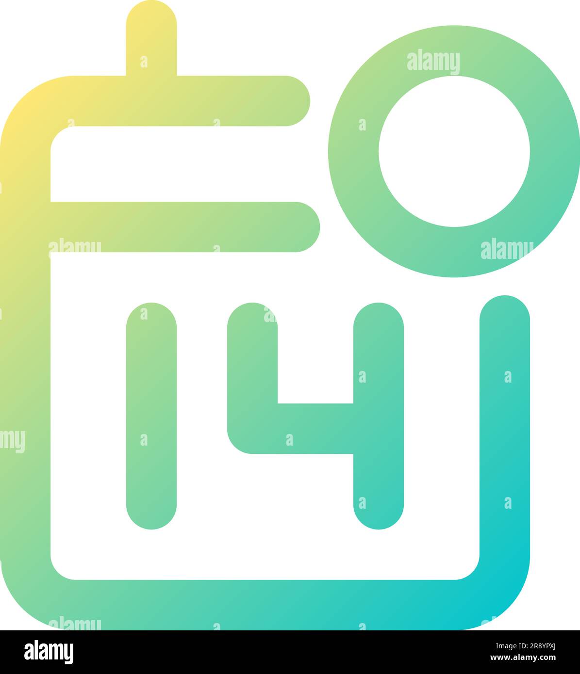Calendar reminder pixel perfect gradient linear ui icon Stock Vector