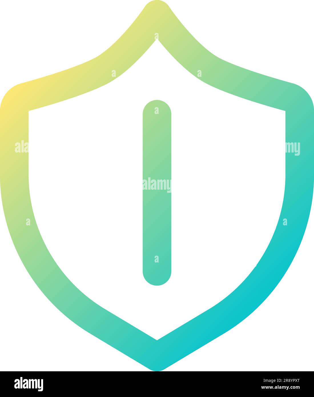 Safeguard pixel perfect gradient linear ui icon Stock Vector