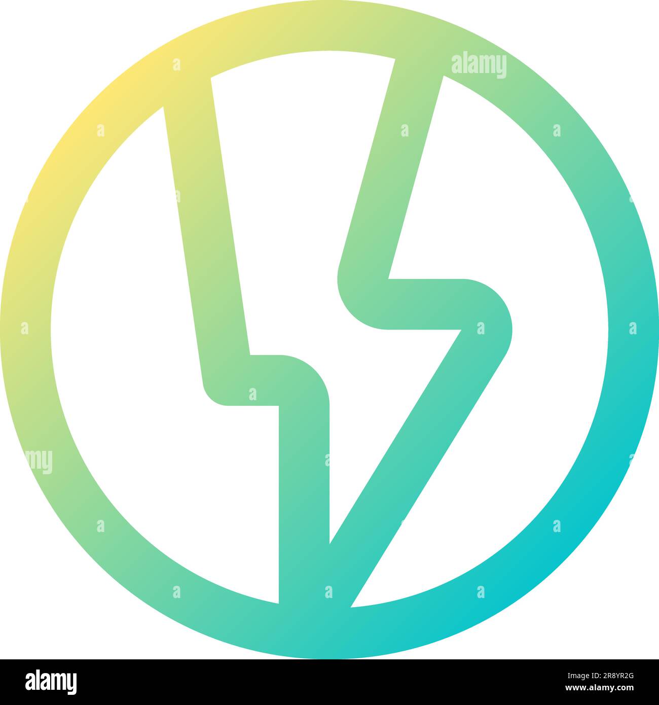Cryptocurrency coin pixel perfect gradient linear ui icon Stock Vector