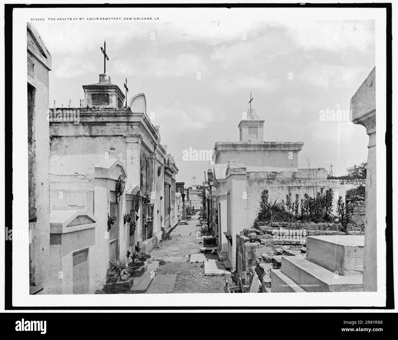 The Vaults of St. Louis Cemetery, New Orleans, La., c1901 Stock Photo