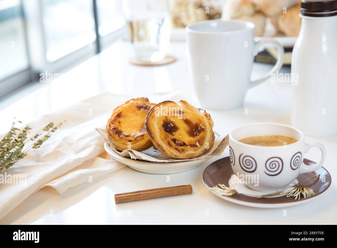 Pasteis de nata, traditional sweet of Portuguese cuisine. Small crunchy