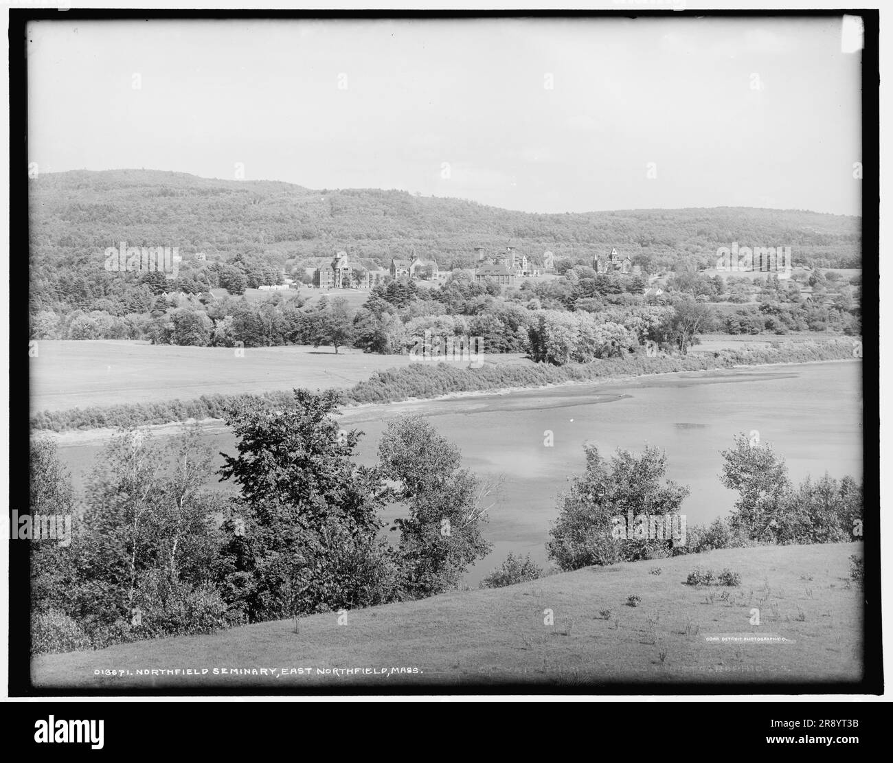 Northfield Seminary, East Northfield, Mass., c1901. School founded by Protestant evangelist Dwight Lyman Moody as the Northfield Seminary for Young Ladies in 1879 (later called the Northfield School for Girls) and the Mount Hermon School for Boys in 1881. Stock Photo