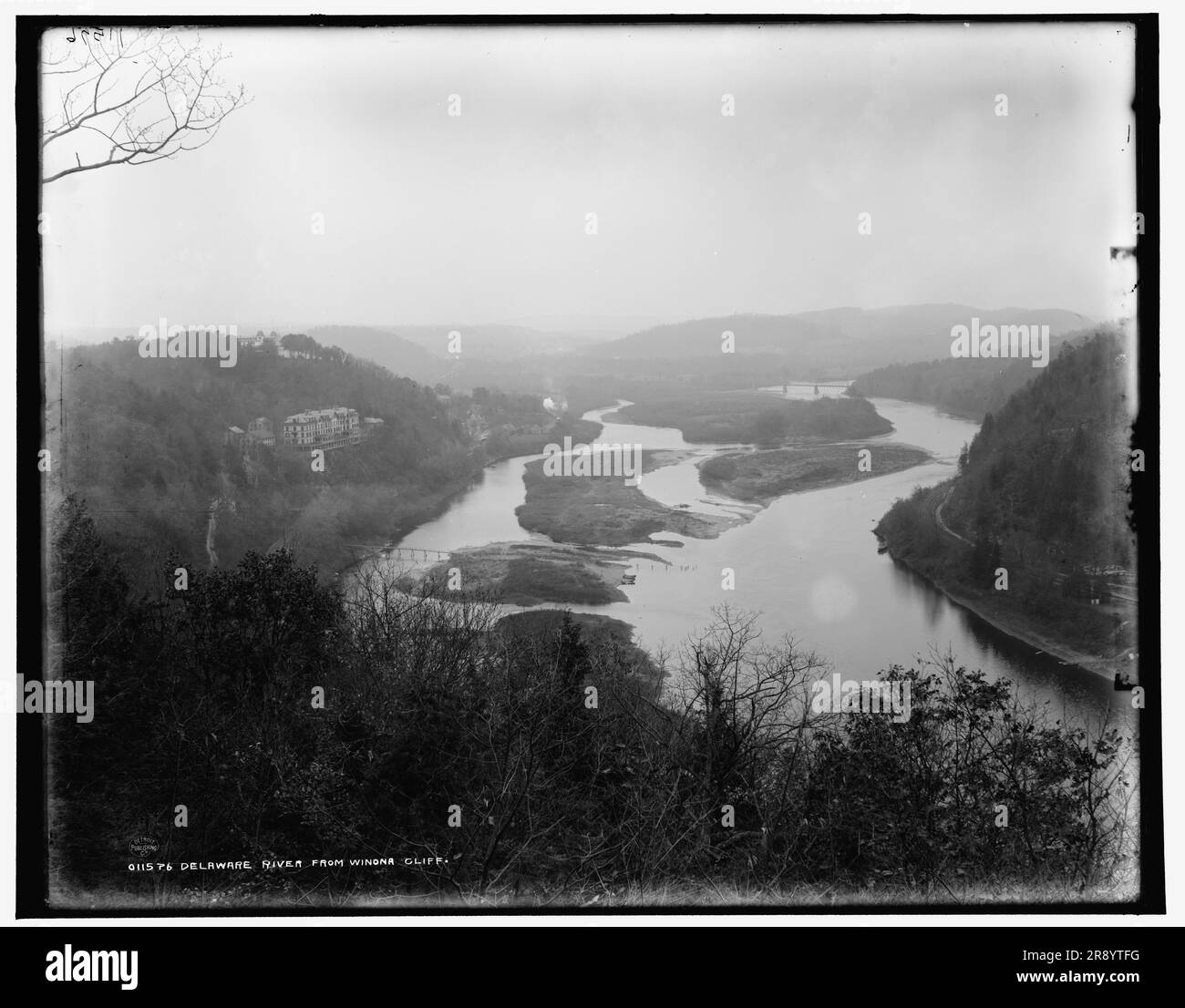 Delaware River from Winona Cliff, between 1890 and 1901. Kittatinny