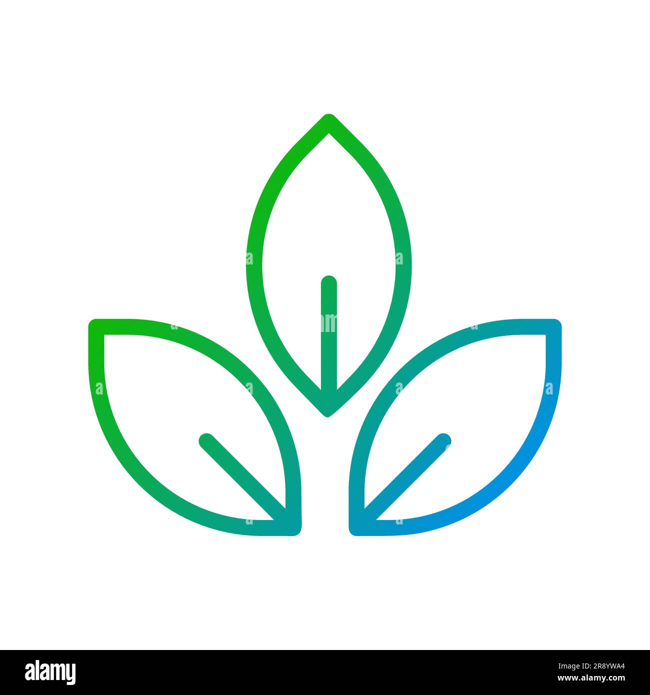Organic plants pixel perfect gradient linear vector icon Stock Vector