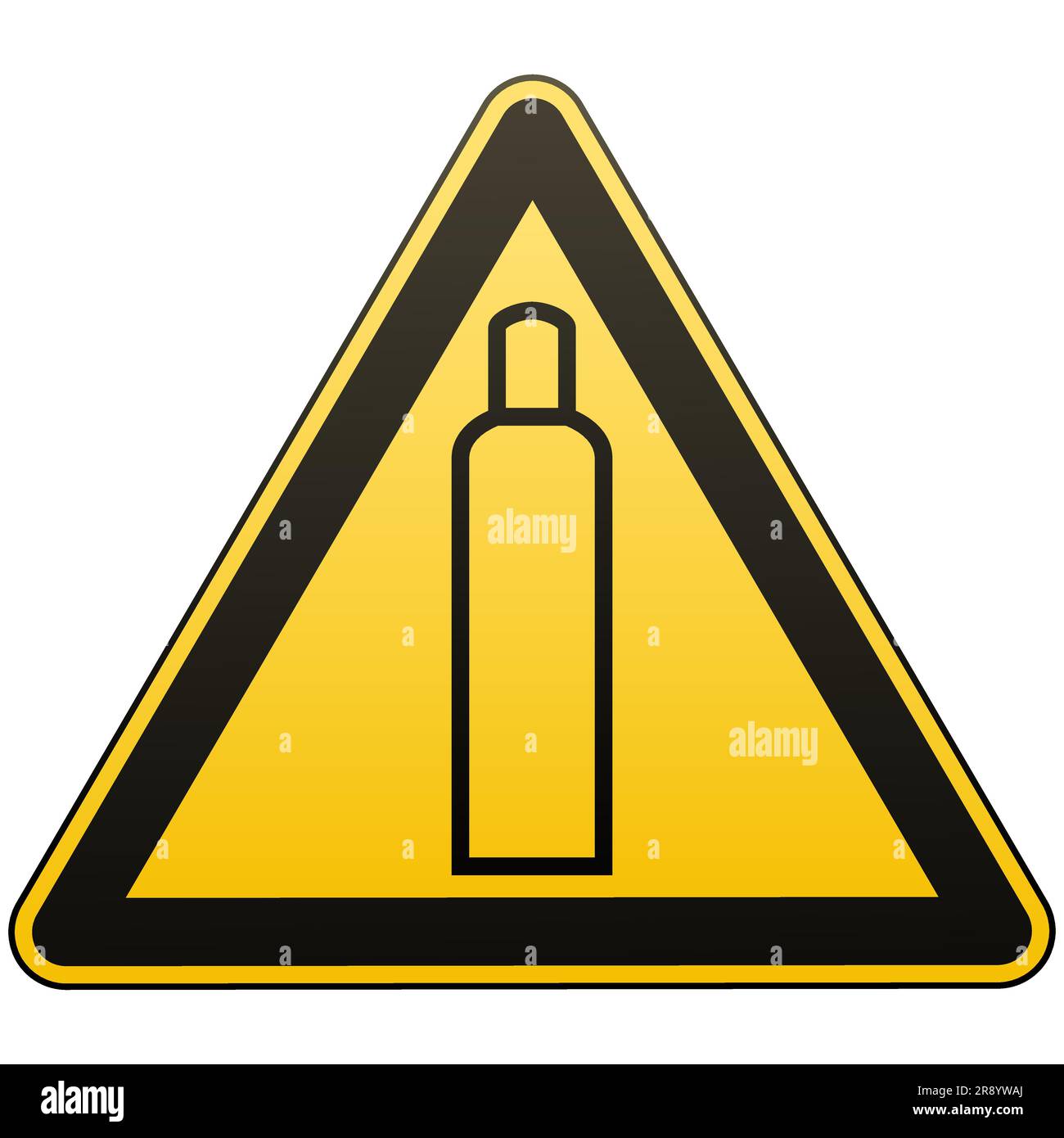 Gas balloon. Attention is dangerous. Warning sign. Safety precautions