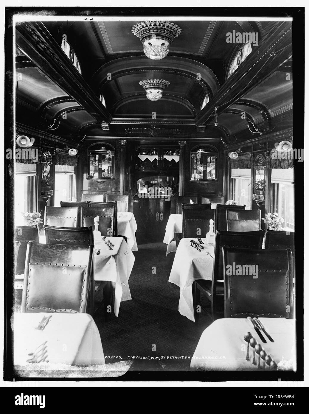 Rail road dining car Black and White Stock Photos & Images Alamy