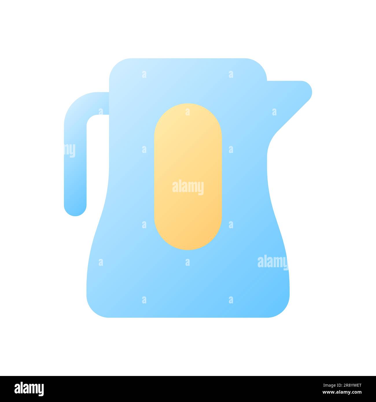 Electric kettle pixel perfect flat gradient color ui icon Stock Vector