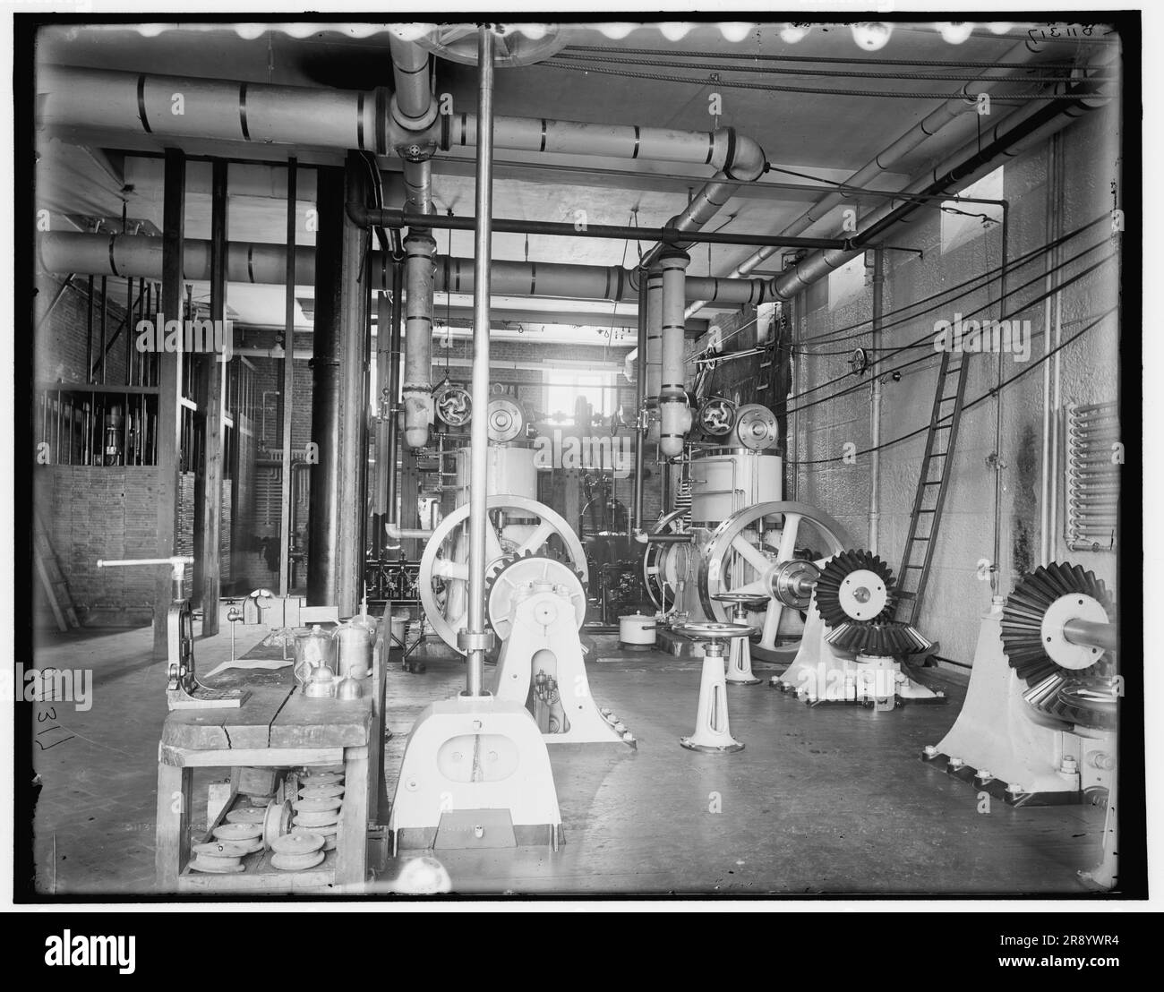 Interior of power house, Sault Ste. Marie, between 1890 and 1899 Stock ...