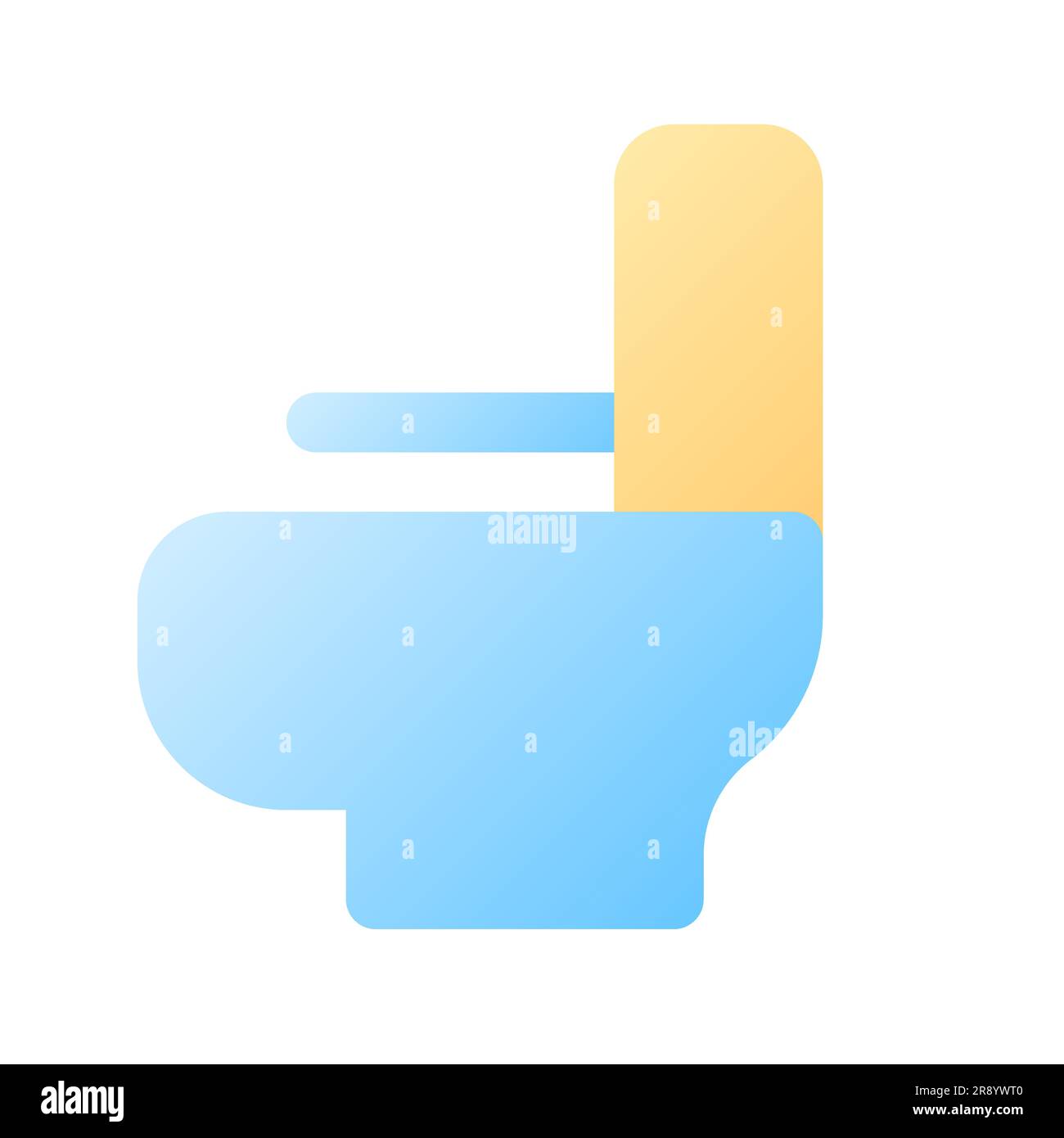 Toilet pot pixel perfect flat gradient color ui icon Stock Vector