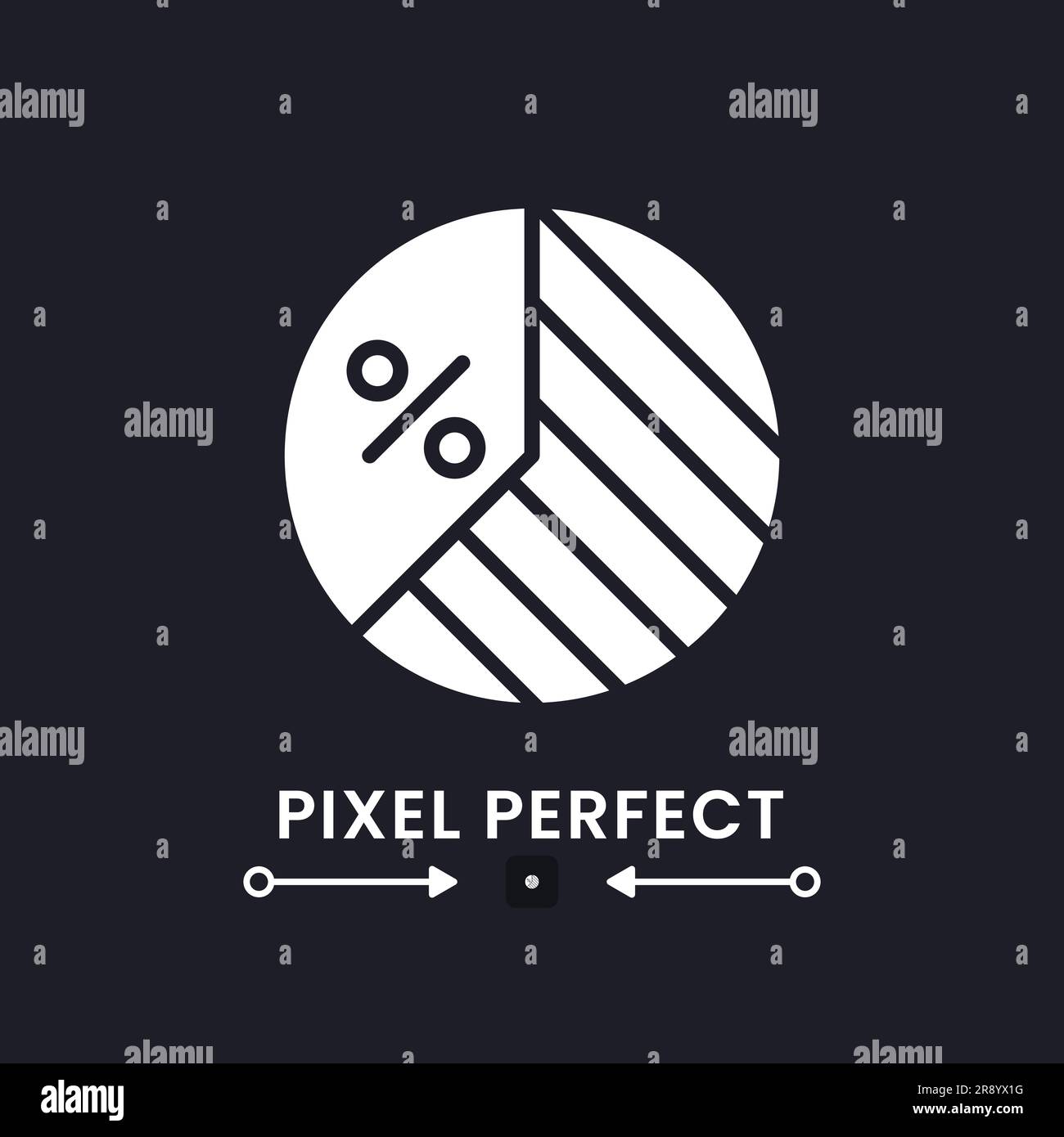 Pie chart white solid desktop icon Stock Vector Image & Art - Alamy