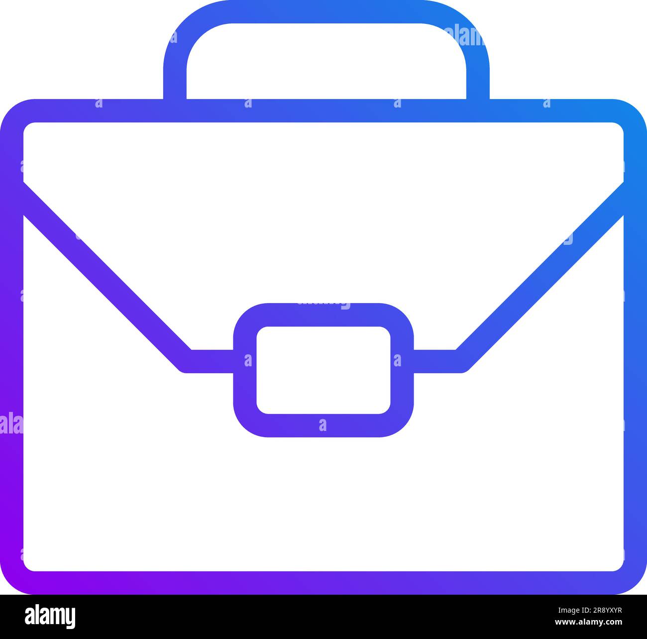 Briefcase pixel perfect gradient linear vector icon Stock Vector