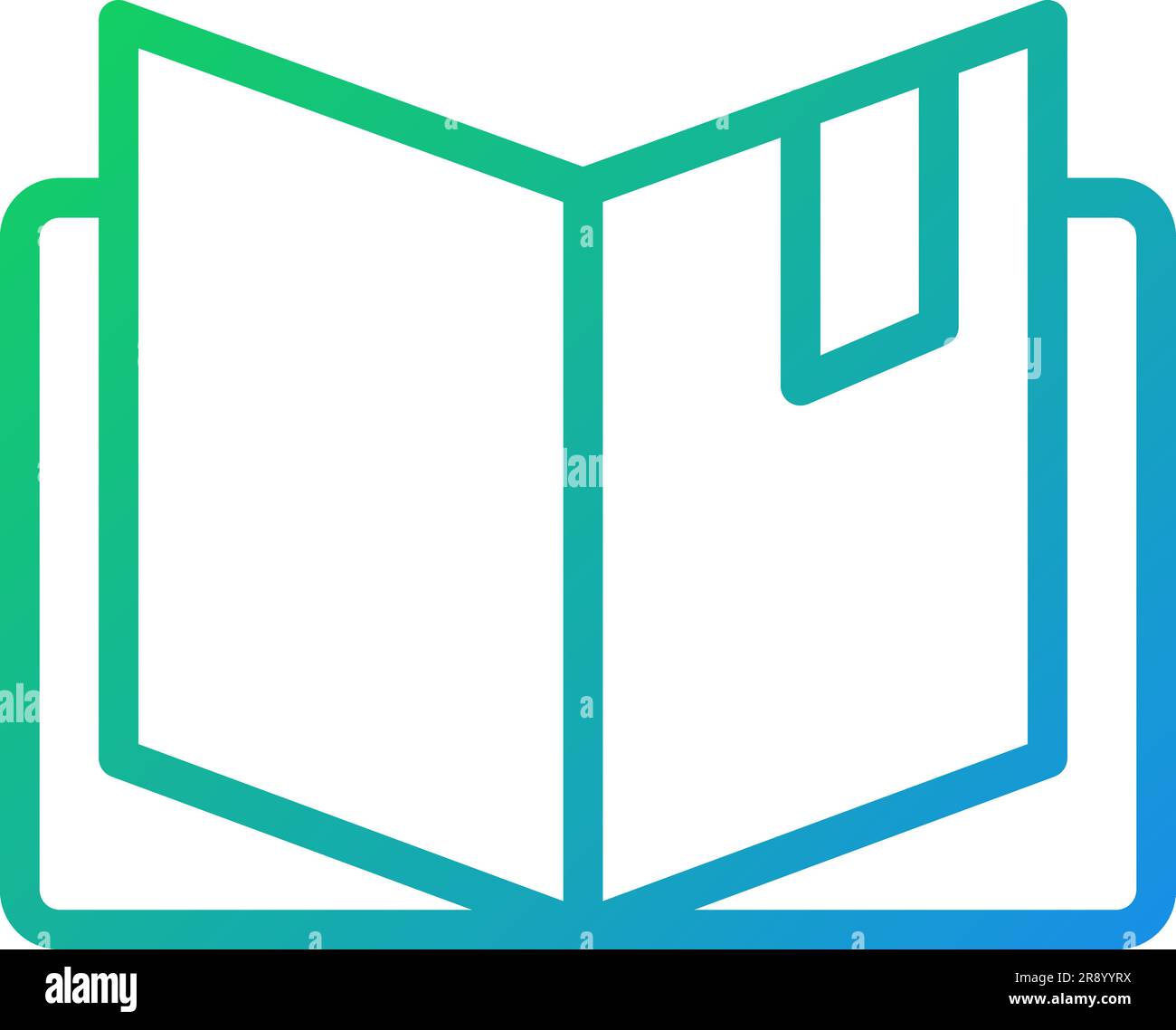 Open book pixel perfect gradient linear vector icon Stock Vector