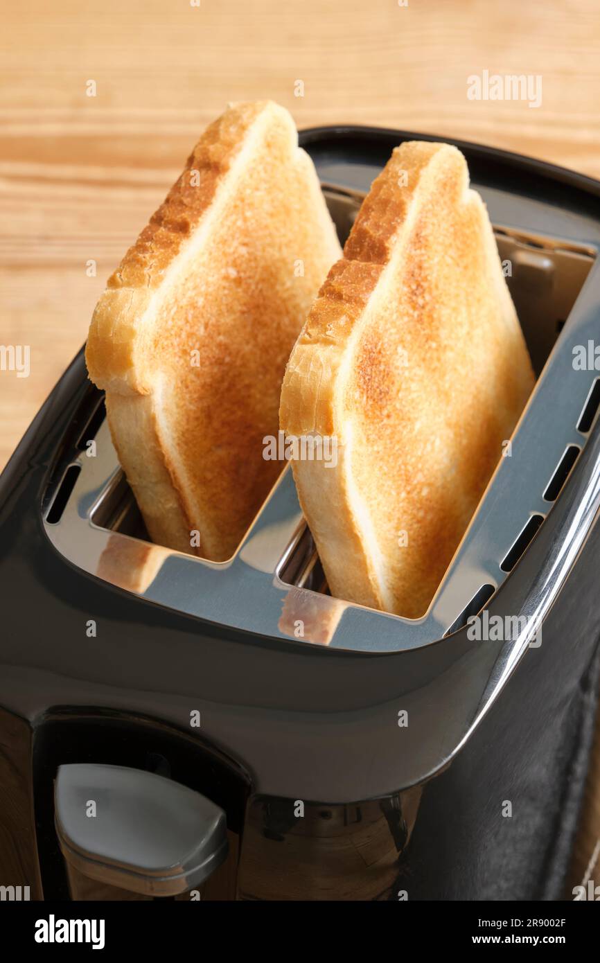 Black and sale wooden toaster