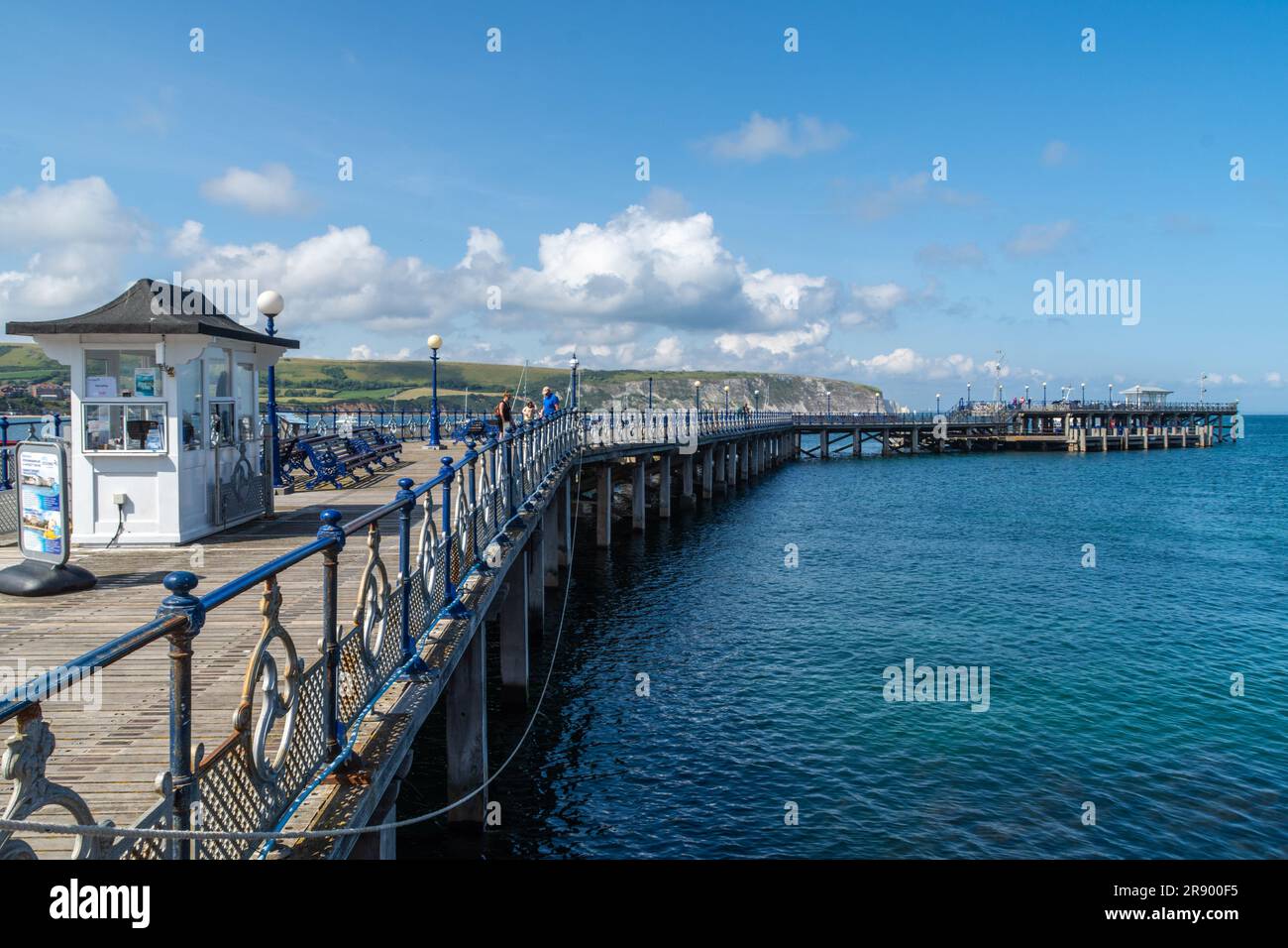 Peveril Point, Swanage, UK June 21st 2023 Swanage Pier which opened