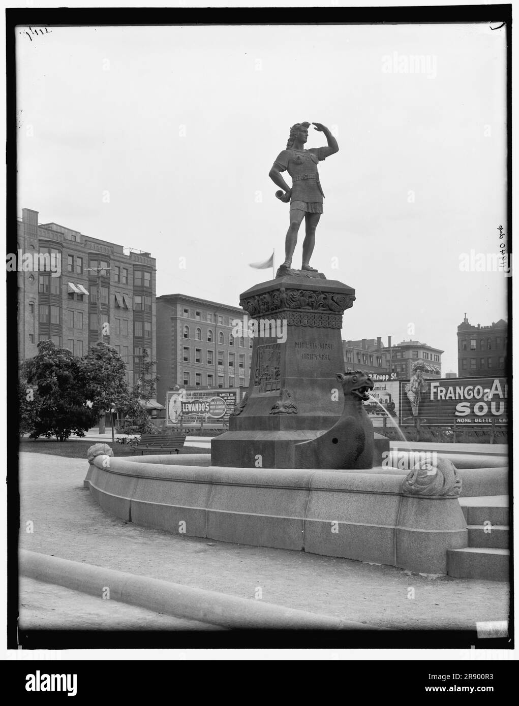 Leif Ericsson Statue, Boston, Mass., between 1890 and 1901. Stock Photo