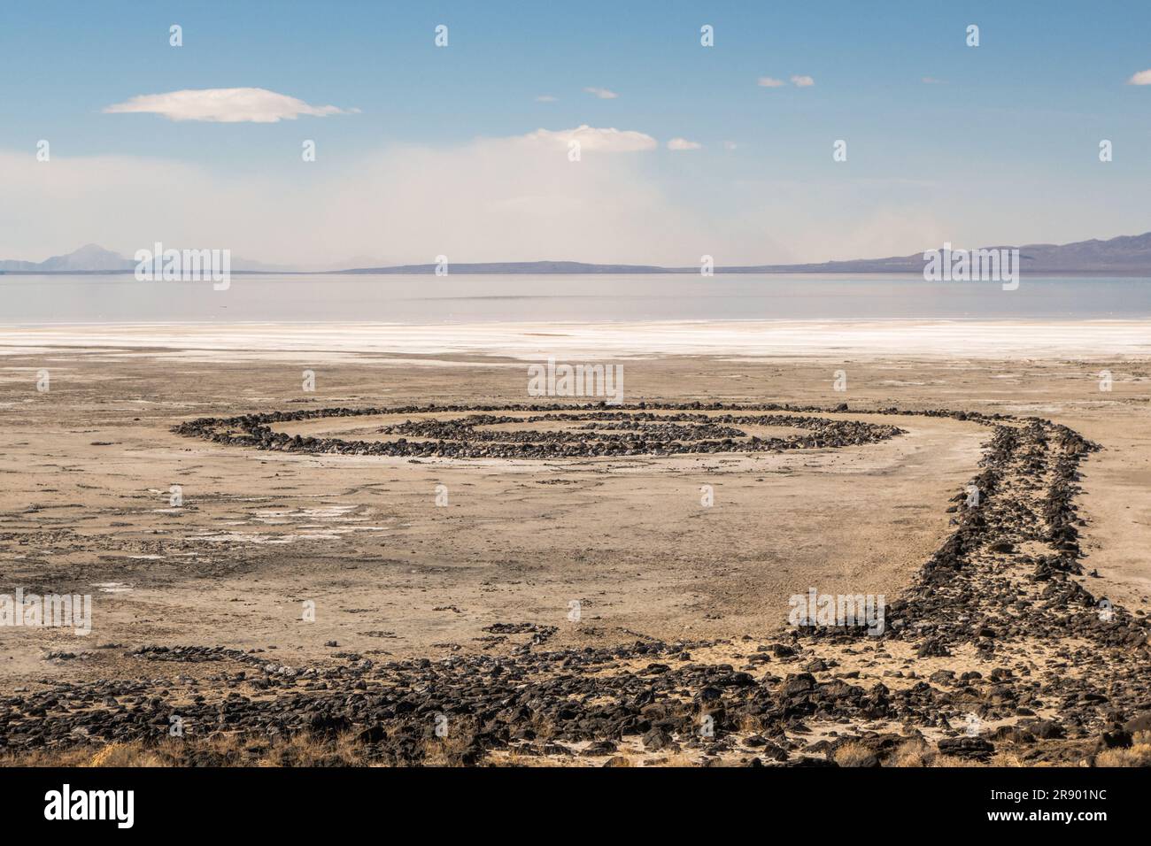 Spiral Jetty in the Great Salt Lake, Utah, US Stock Photo Alamy