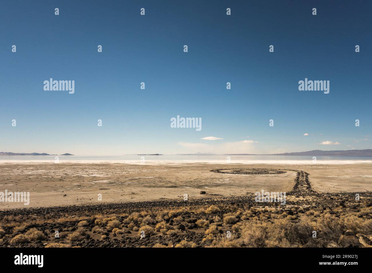 Spiral Jetty in the Great Salt Lake, Utah, US Stock Photo Alamy